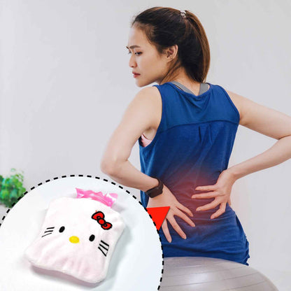 Hello Kitty Hot Water Bag 6526 - White Cover for Pain Relief Neck, Shoulder, Hand, Feet & Menstrual Cramps