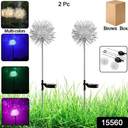 Solar Powered Dandelion Garden Lights (2 Pc) - Zidbik