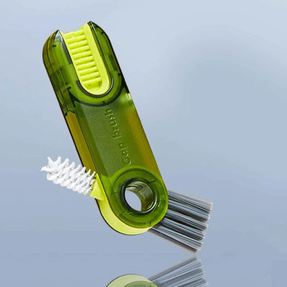 12687 3in1 Multifunctional Cleaning Brush Bottle Cleaning Brush Cup Cleaner Brush For Bottle Cup Cover Lid Home Kitchen Cleaning Tool (1 Pc) - Zidbik