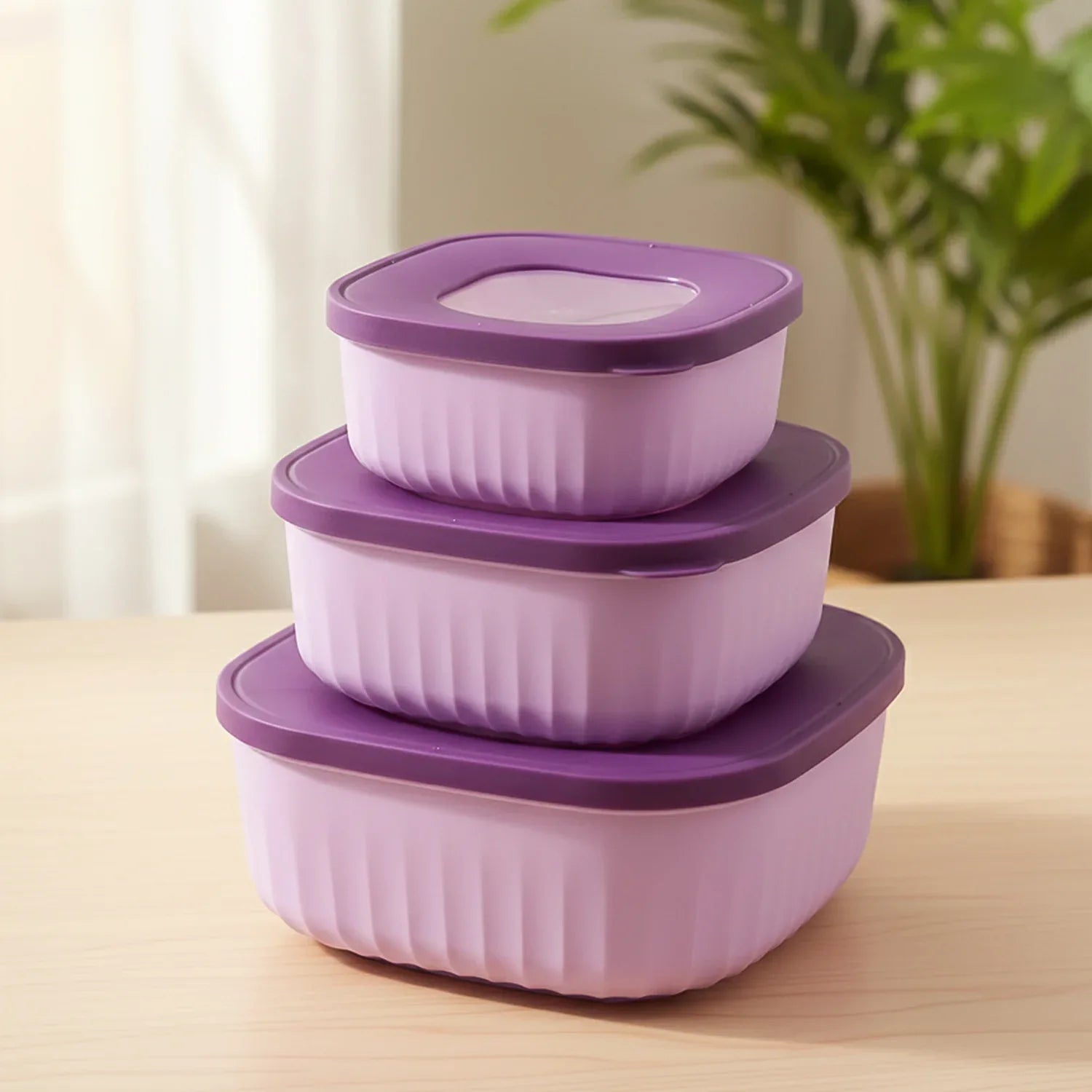 Premium 3 Piece Food Storage Container Set - Zidbik