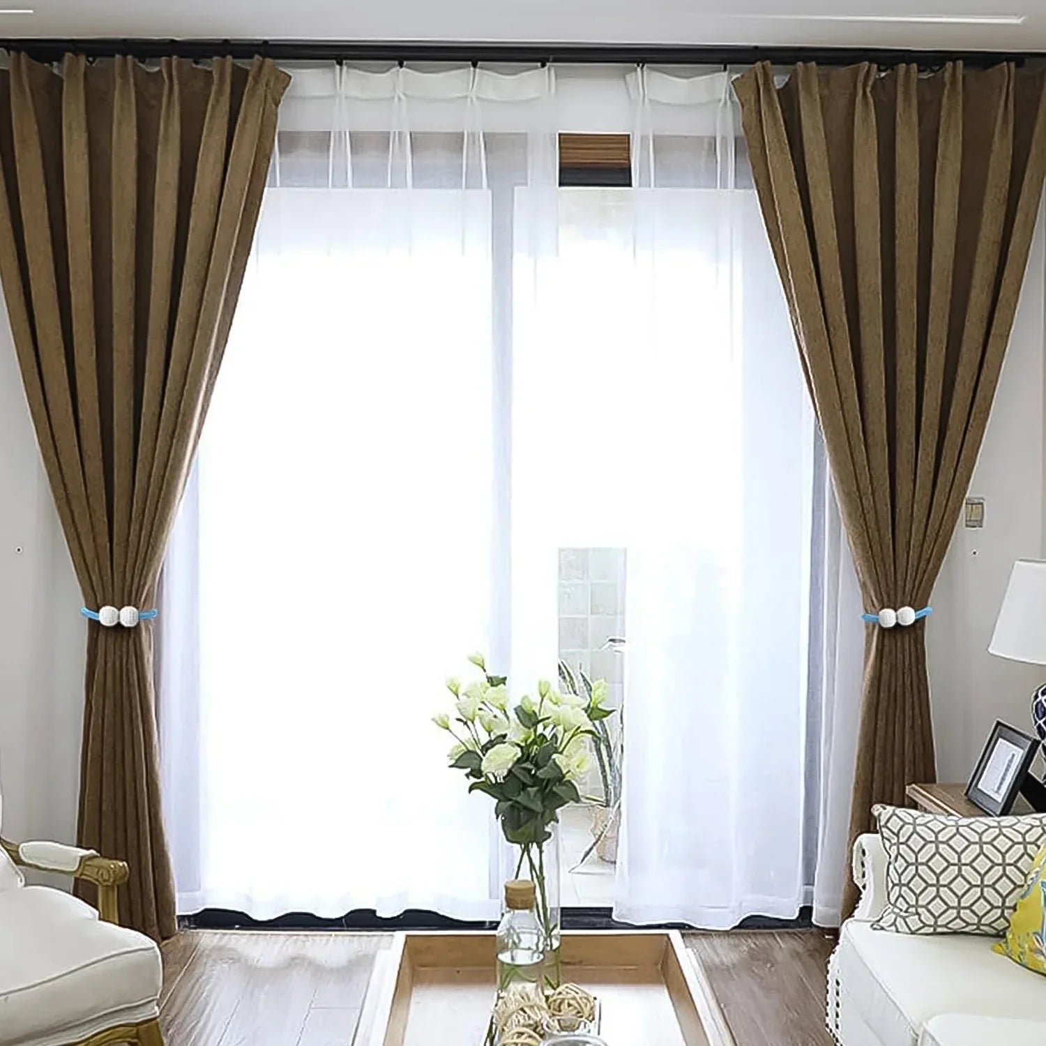 Polyester And Magnet Curtain (2 Pc) - Zidbik