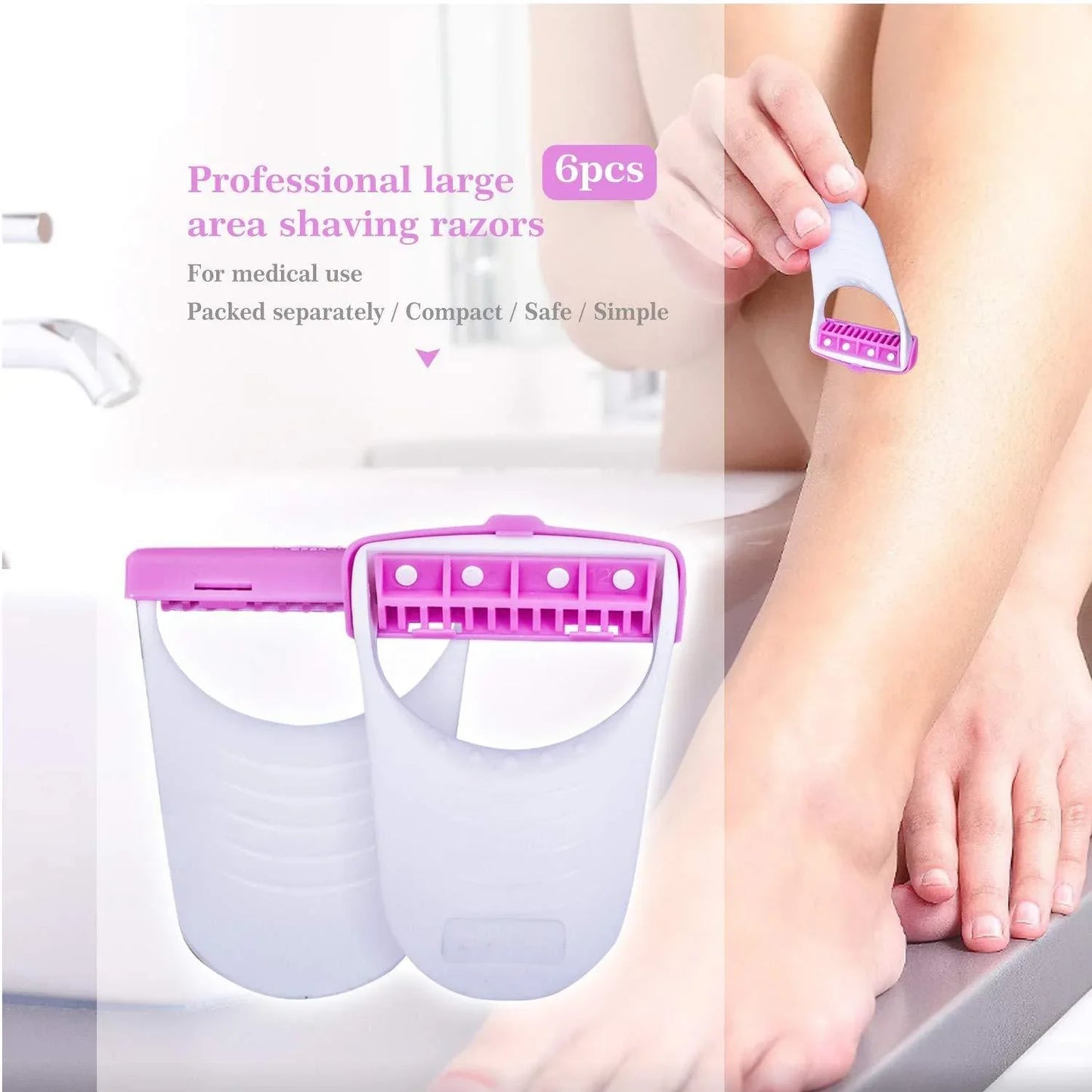 1236 Disposable Body Skin Hair Removal Razor For Women Pack Of 6 - Zidbik