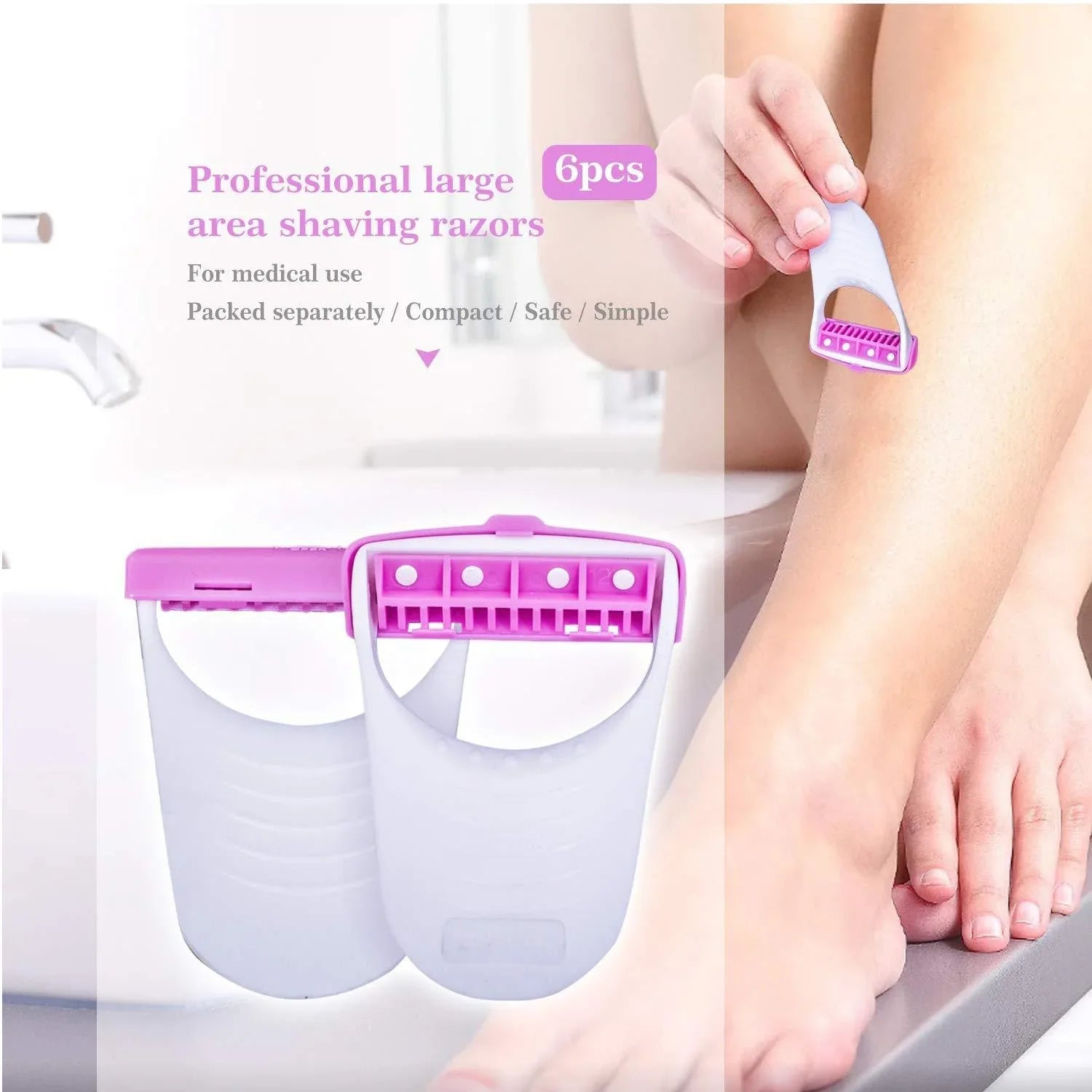 1236 Disposable Body Skin Hair Removal Razor For Women Pack Of 6 - Zidbik