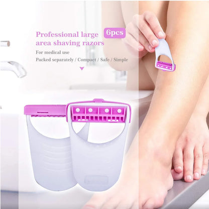 1236 Disposable Body Skin Hair Removal Razor For Women Pack Of 6 - Zidbik