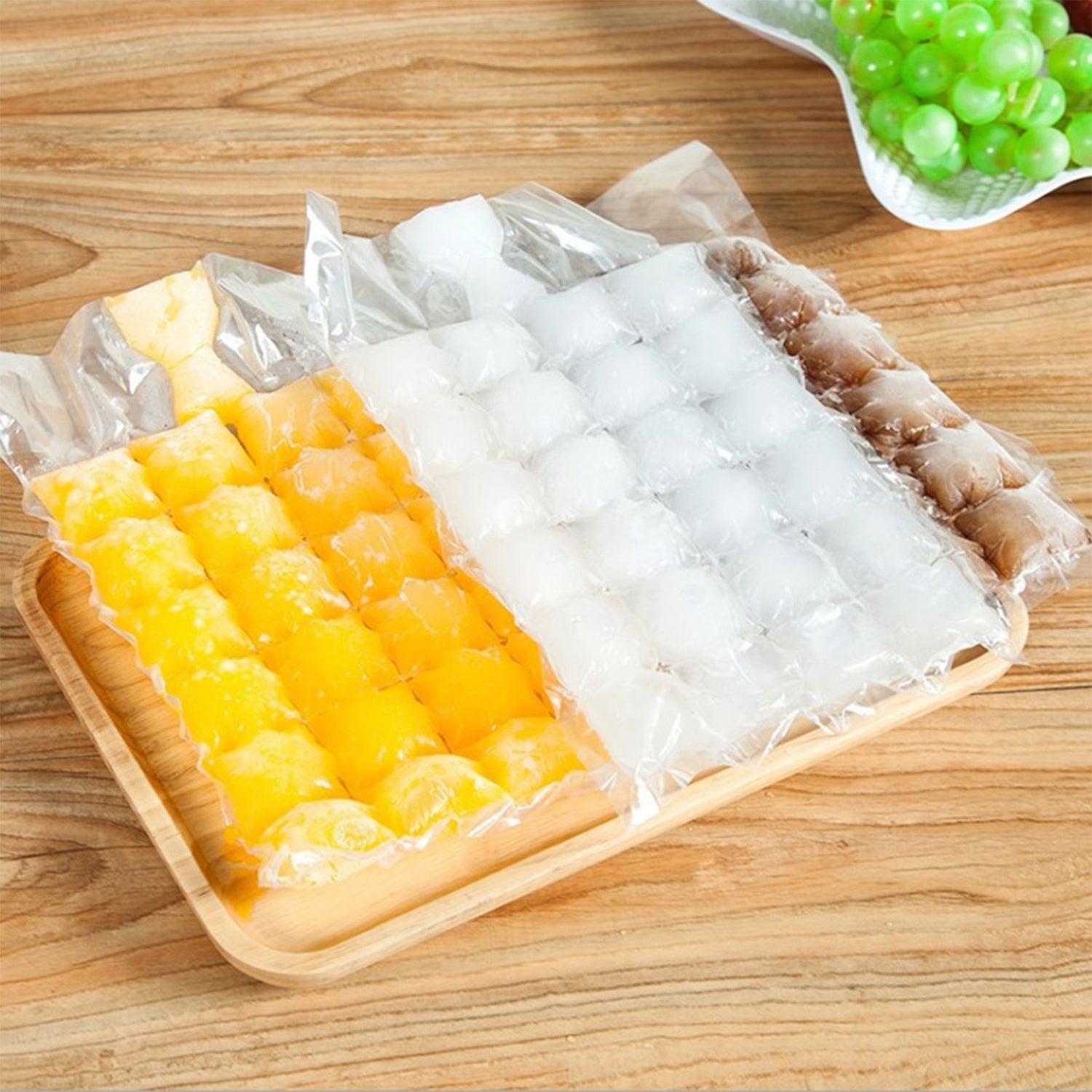 2905 Disposable Ice Cube Bags Stackable Easy Release Ice Cube Mold Trays Self-seal Freezing Makercold Ice Pack Cooler Bag For Cocktail Food Wine - Zidbik