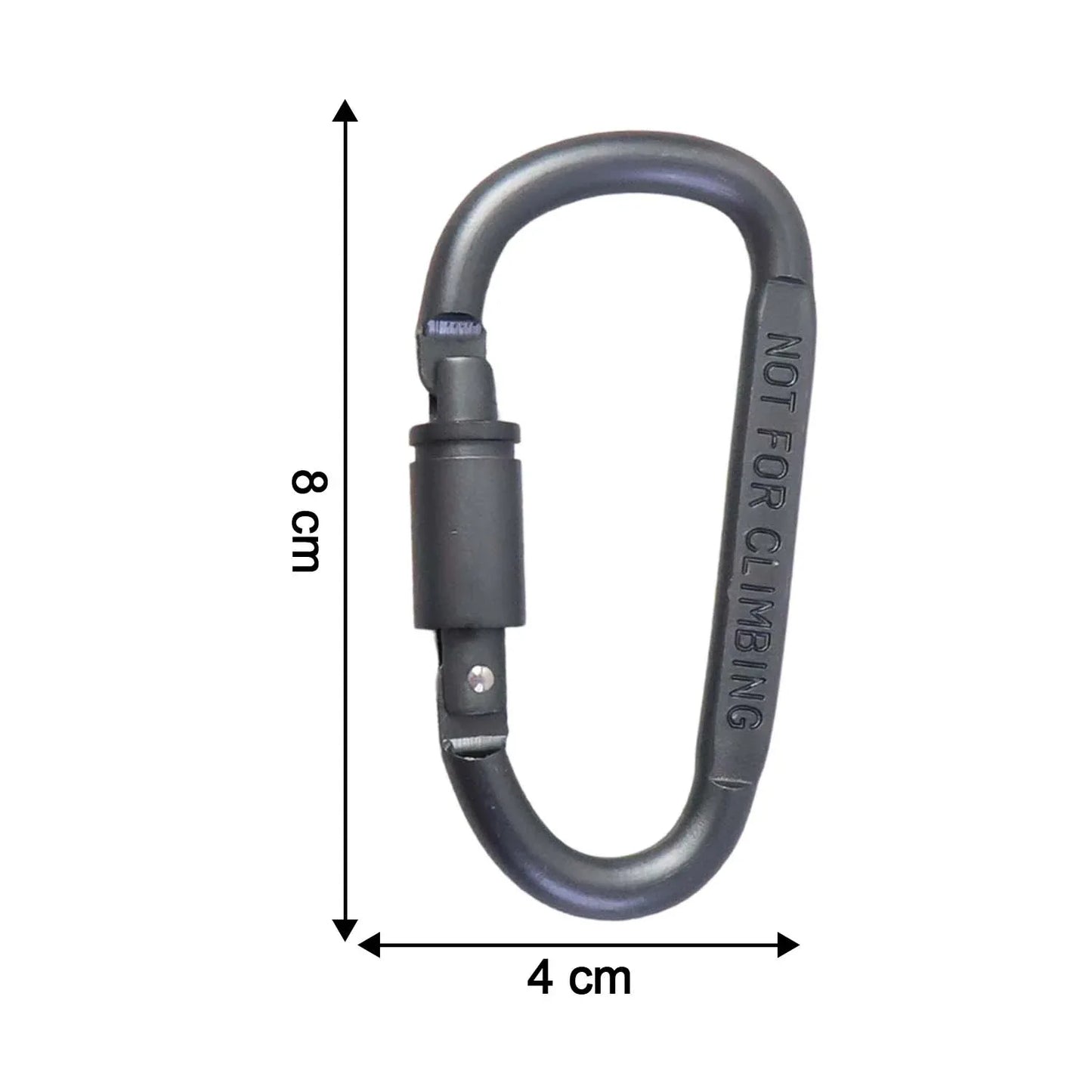Premium Heavy-duty Metal Carabiner Hook With Screw Lock (1 Pc) - Zidbik