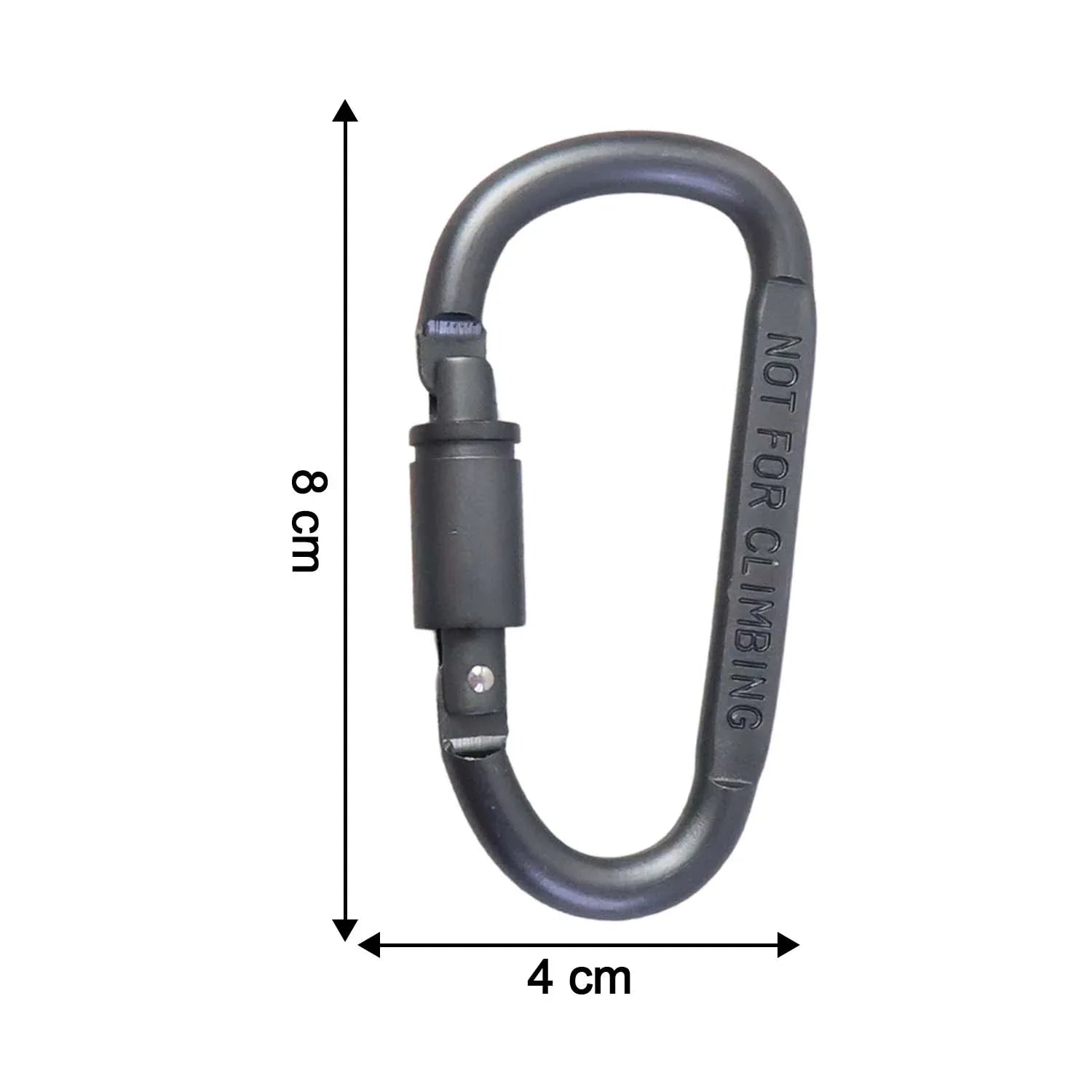Premium Heavy-duty Metal Carabiner Hook With Screw Lock (1 Pc) - Zidbik