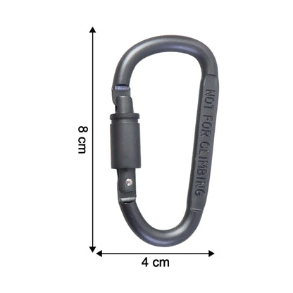 Premium Heavy-duty Metal Carabiner Hook With Screw Lock (1 Pc) - Zidbik