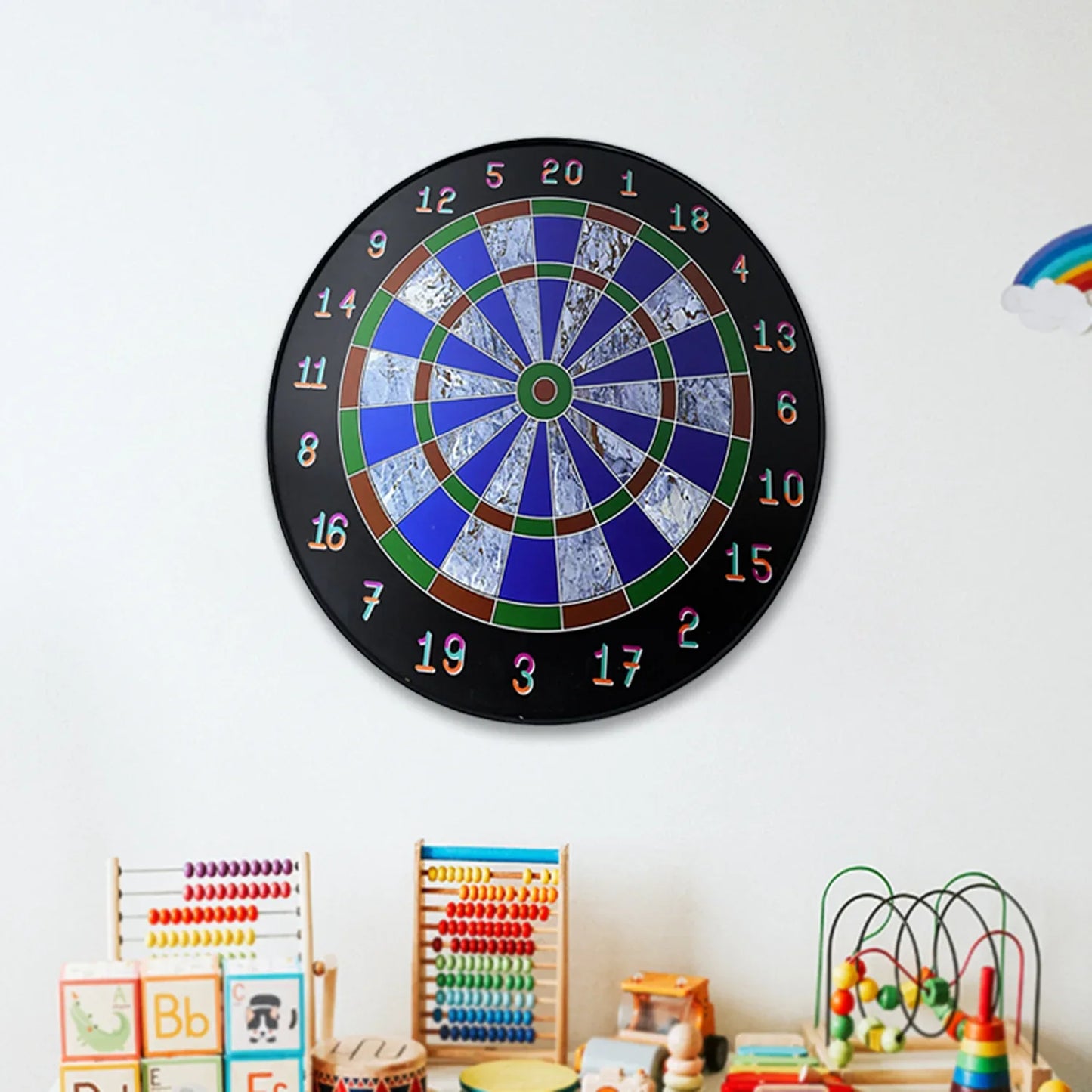Magnetic Dart Board Game Set With 6 Soft-tip Darts - Zidbik