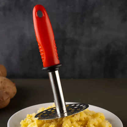 High Grade Stainless Steel Potato Masher Paubhaji Pav Bhaji Masher With Plastic Handle (1 Pc) - Zidbik