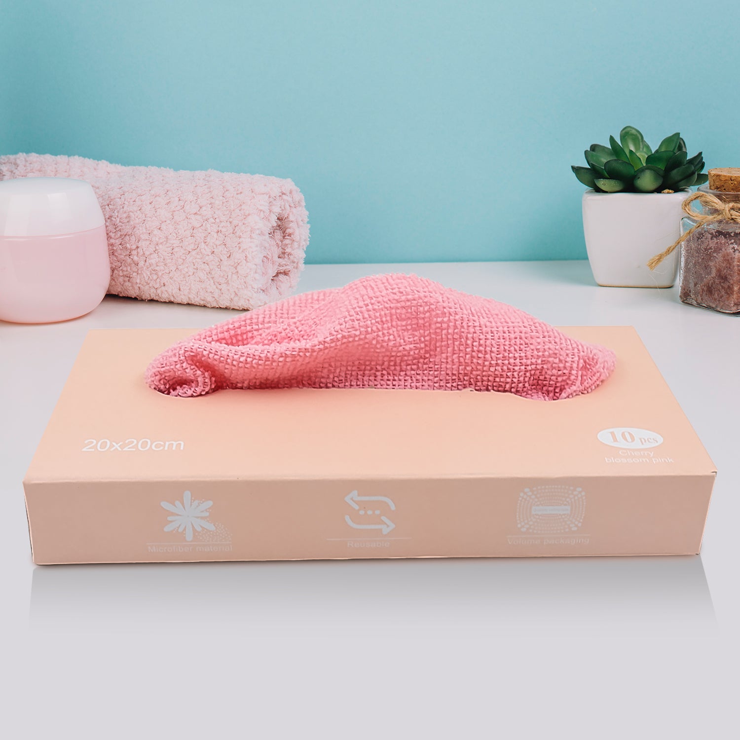 Microfiber Cleaning Cloth With Box Magic Wipe (10 Pcs Set) - Zidbik