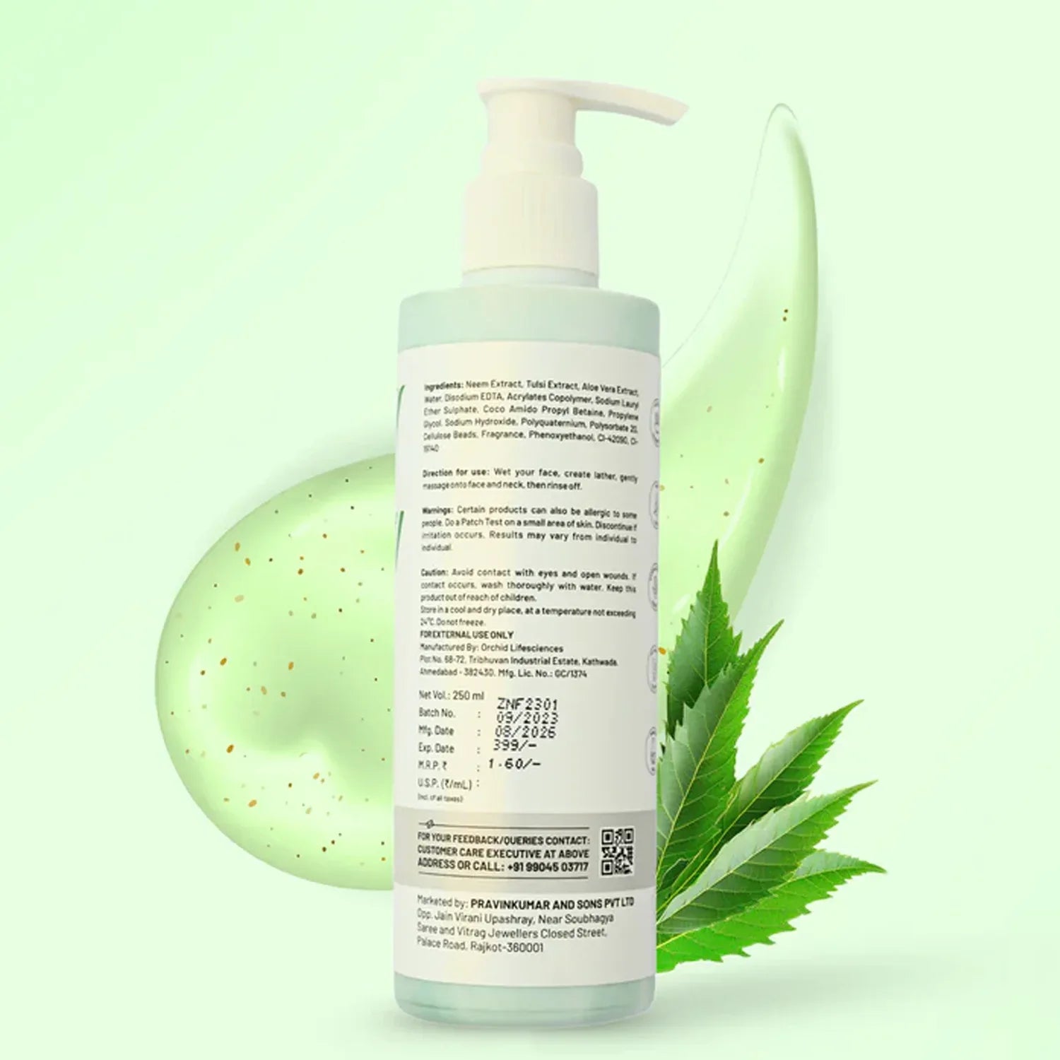 Zequz Neem Tulsi Face Wash - (1 Pc 250 Ml) - Zidbik