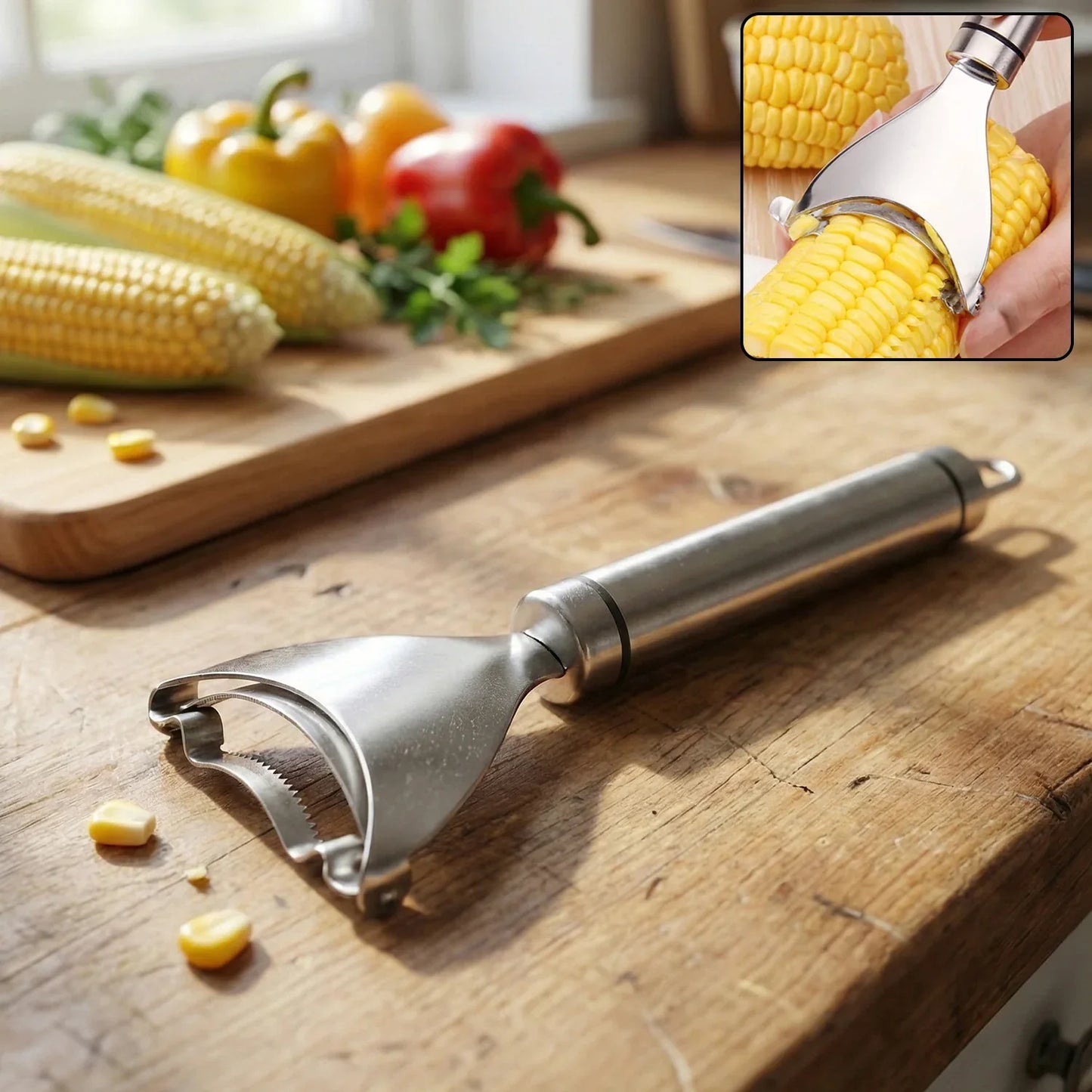 Stainless Steel Fruit Vegetable Peeler With Serrated Blade (1 Pc) - Zidbik