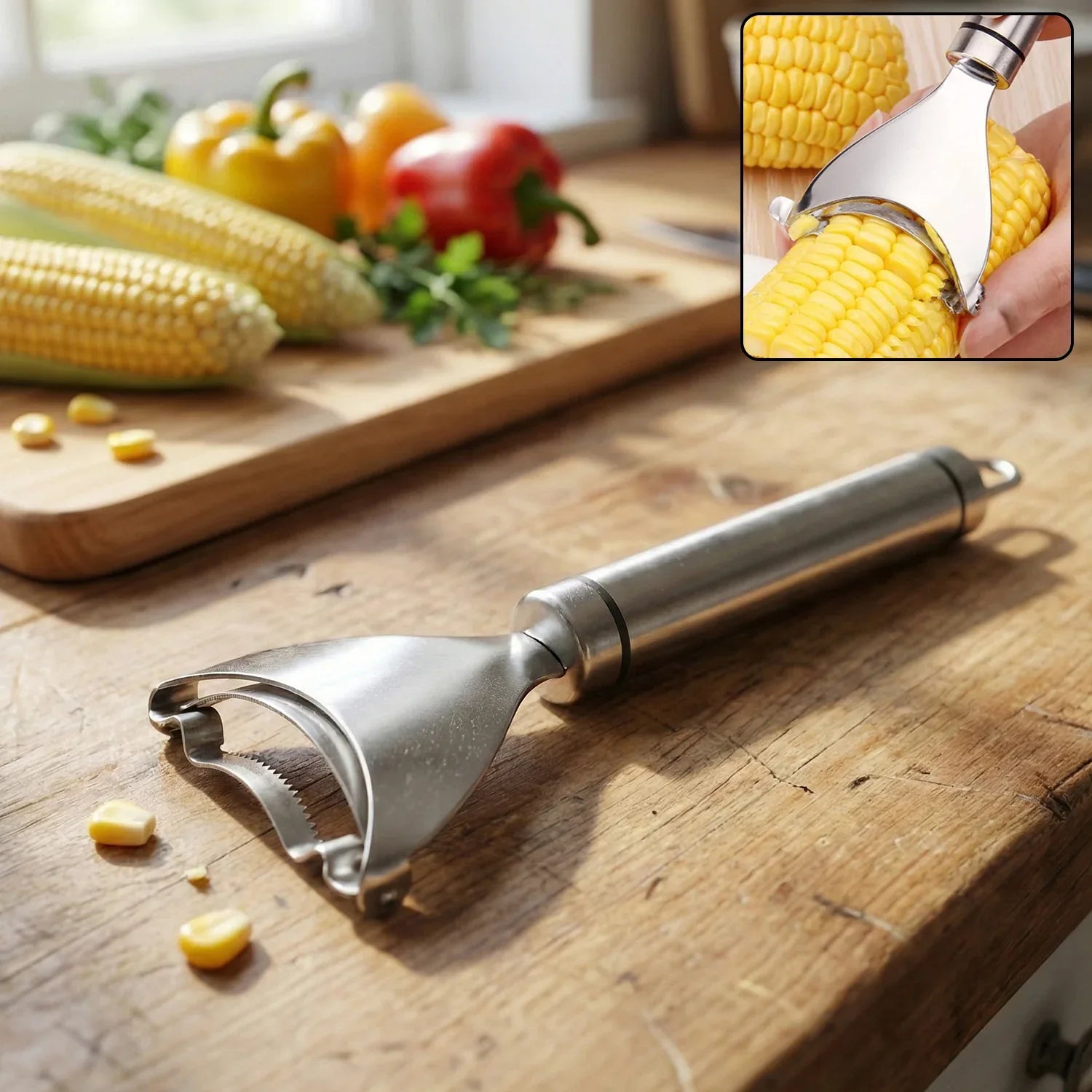 Stainless Steel Fruit Vegetable Peeler With Serrated Blade (1 Pc) - Zidbik