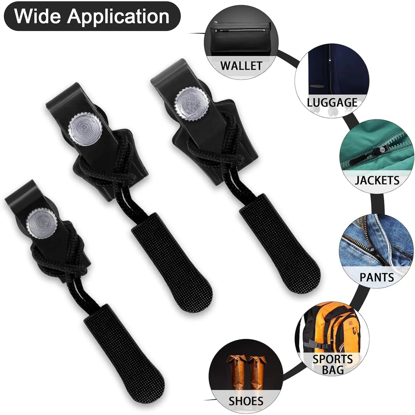 Portable Universal Detachable Zipper Slider (10 Pc Big) - Zidbik