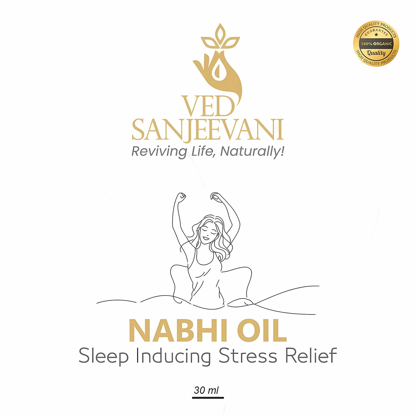 Ved Sanjeevani Nabhi Oil Sleep Inducing Stress Relief (30ml  1 Pc) - Zidbik