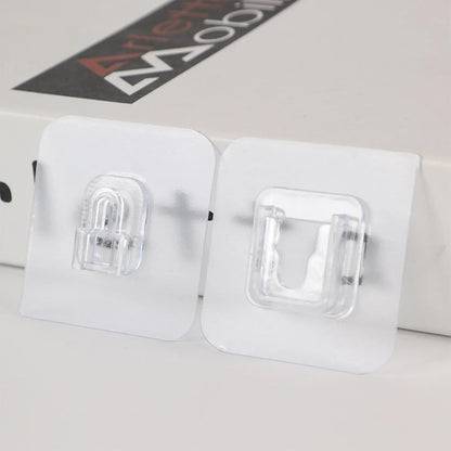 1742 Magic Adhesive Plastic Wall Hooks Heavy Duty Hooks (Pack Of 20) - Zidbik