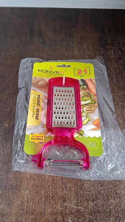 2-in-1 Multifunctional Kitchen Peeler With Grater (1 Pc) - Zidbik
