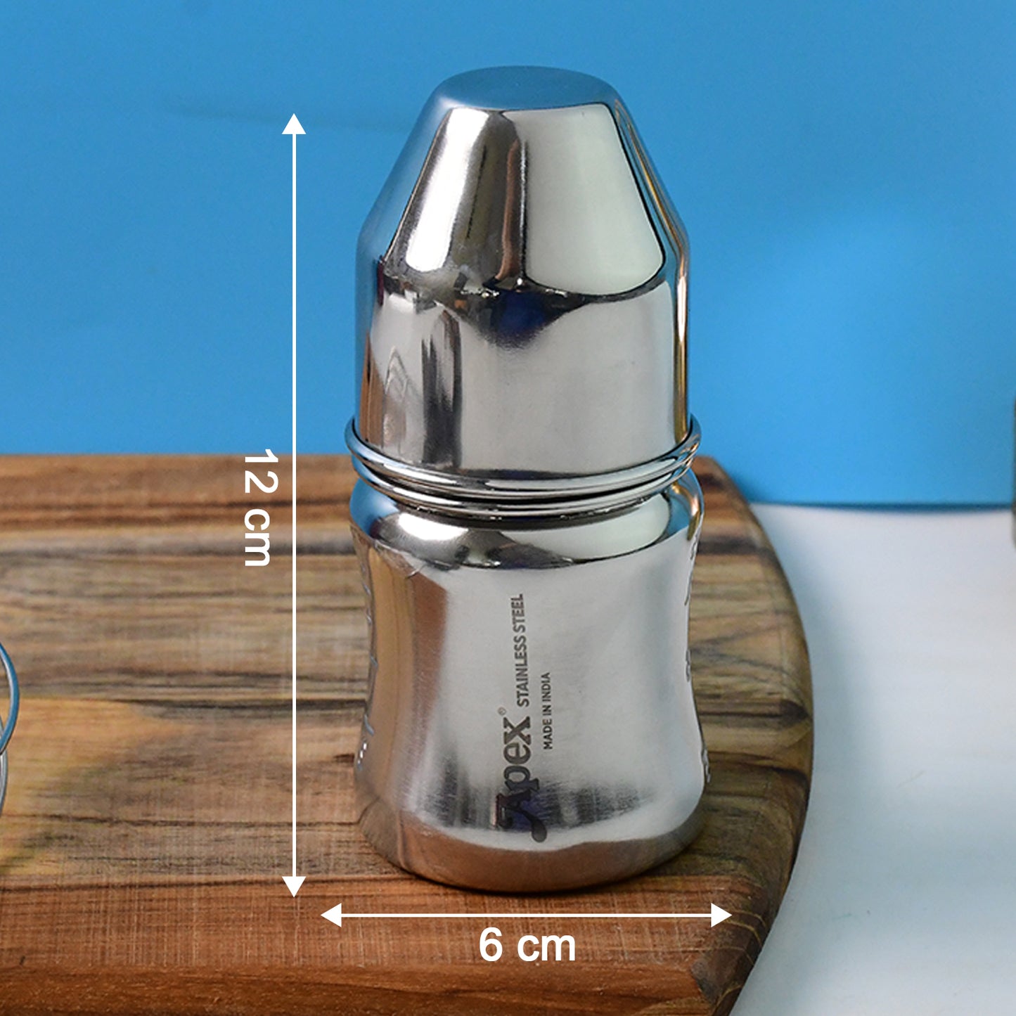 Apex Premium Stainless Steel Baby Feeding Bottle (125 Ml  1 Pc) - Zidbik