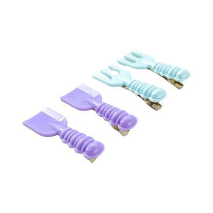 Cute Mini Tool-shape Decorative Hair Clips (4 Pc) - Zidbik