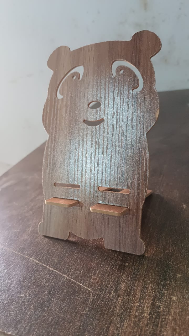 Wooden Cartoon Shape Design Mobile Stand  (1 Pc) - Zidbik