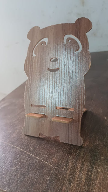 Wooden Cartoon Shape Design Mobile Stand  (1 Pc) - Zidbik