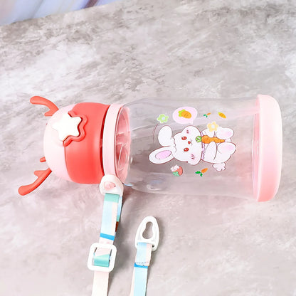 Cute Cartoon Water Bottle Approx 450ml (1 Pc) - Zidbik