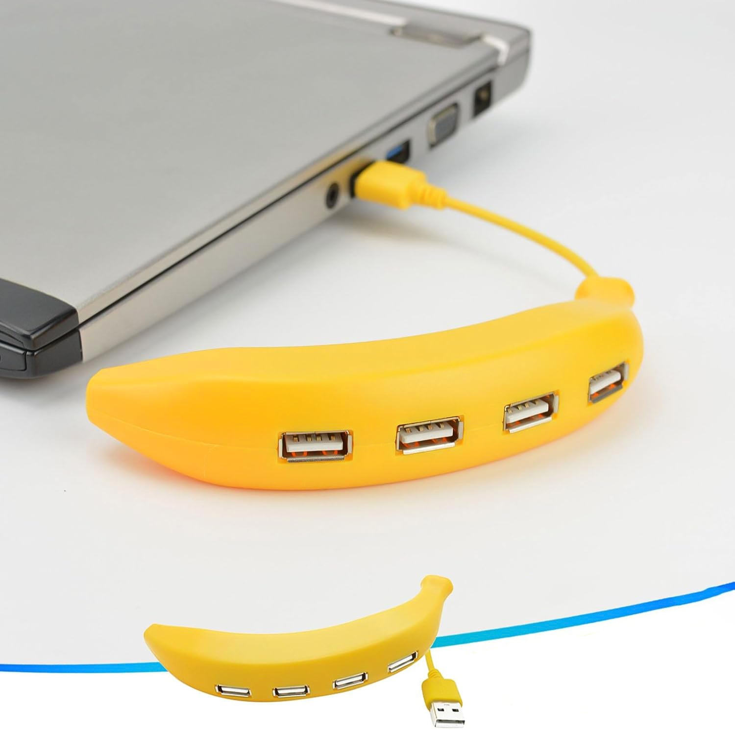Banana Shape Usb Hub 2.0 Hub Usb Splitter 4-port Usb Hub (1 Pc) - Zidbik