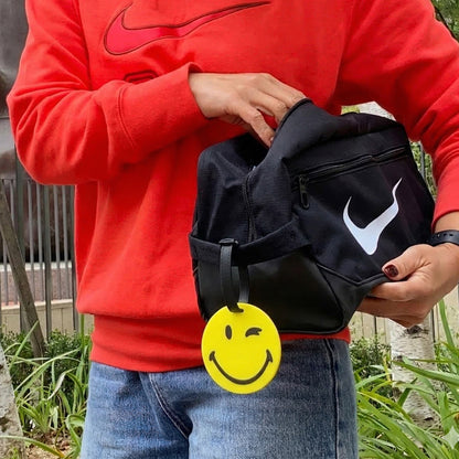 Cute Smiley Face Round Travel Identification Luggage Bag Tag (1 Pc)