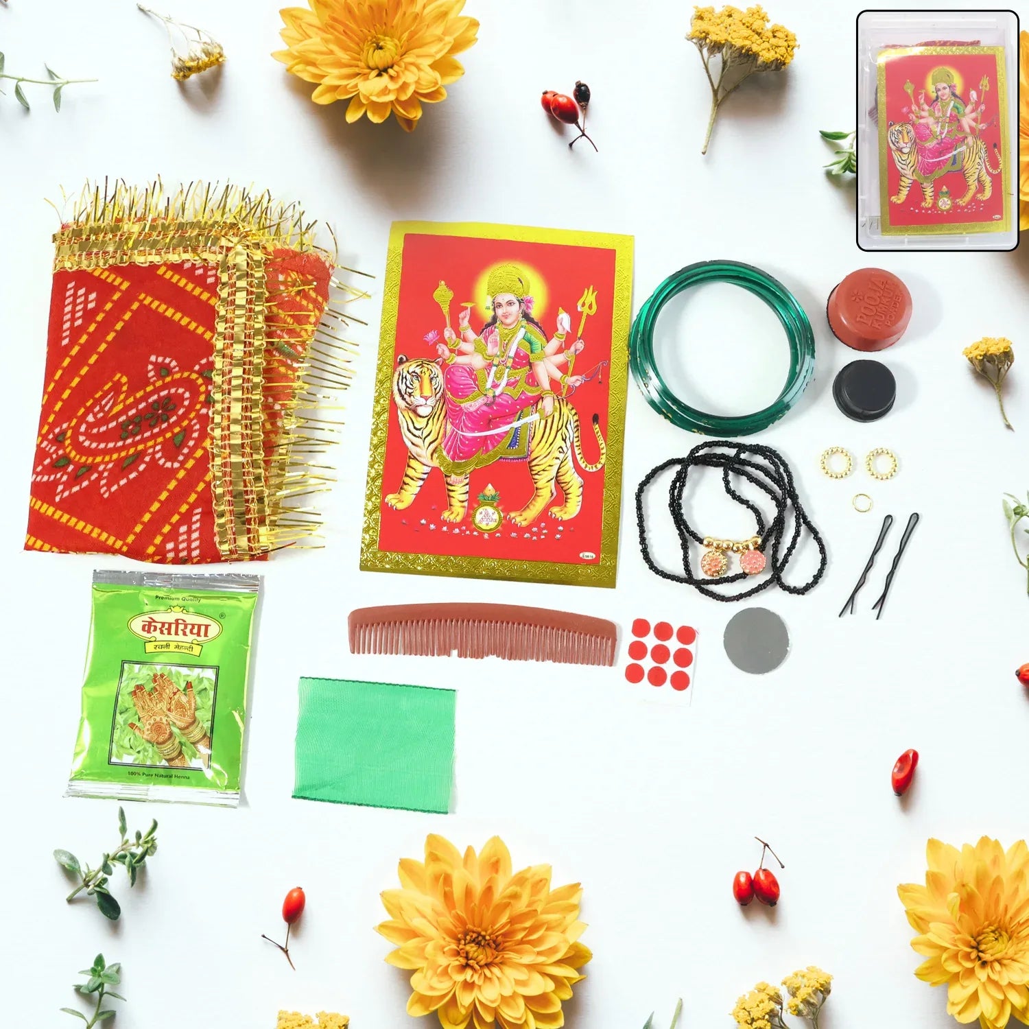 Mataji Shringar Box Complete Puja Decoration Kit - Zidbik