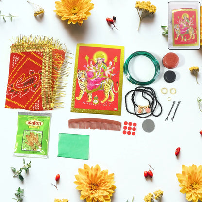 Mataji Shringar Box Complete Puja Decoration Kit - Zidbik