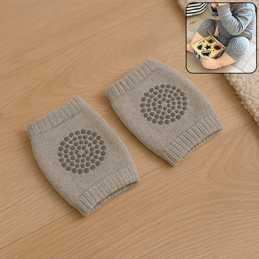 Light Grey Toddler Wool Knit Leg Warmer (Knee Guard) - Zidbik