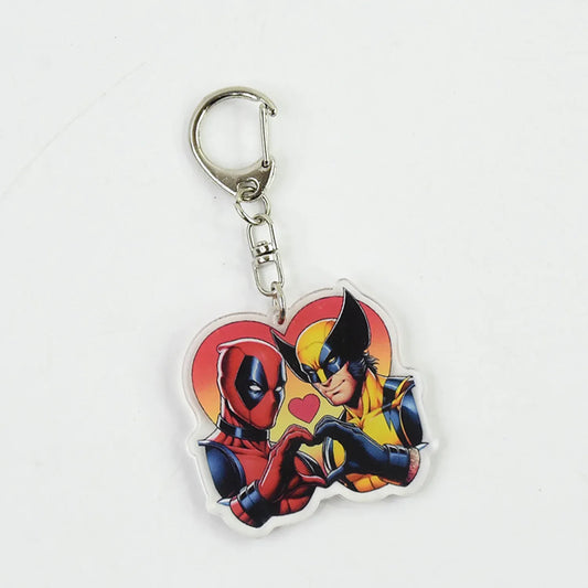 Stylish Acrylic Cartoon Character Keychain With Metal Clip (1 Pc) - Zidbik