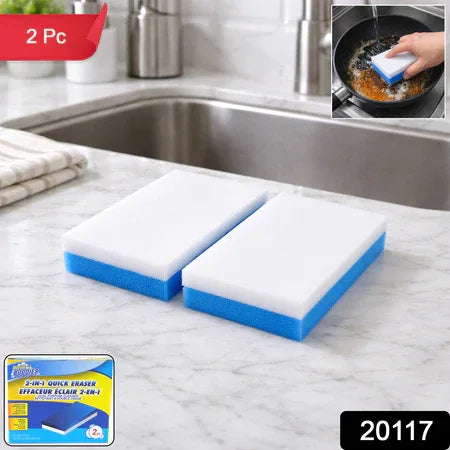 Dual Layer Cleaning Sponge Eraser Pads (2 Pc) - Zidbik