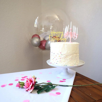 8353 Luxury Birthday Candles Special Cake Candles Stand Party And Event Unique Candle Cake Topper With 9 Candles Cake Candle Holders Cake Decorations Romantic Propose Candles - Zidbik