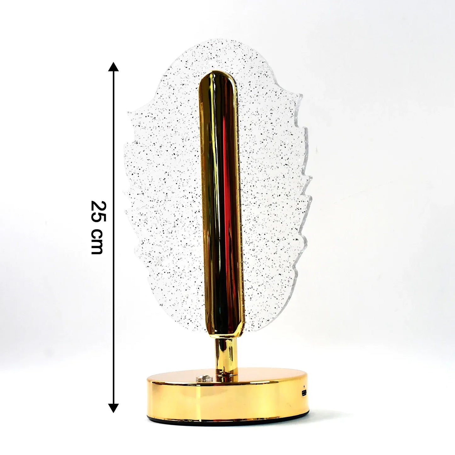 Elegant Feather Shape Crystal Table Lamp (1 Pc) - Zidbik