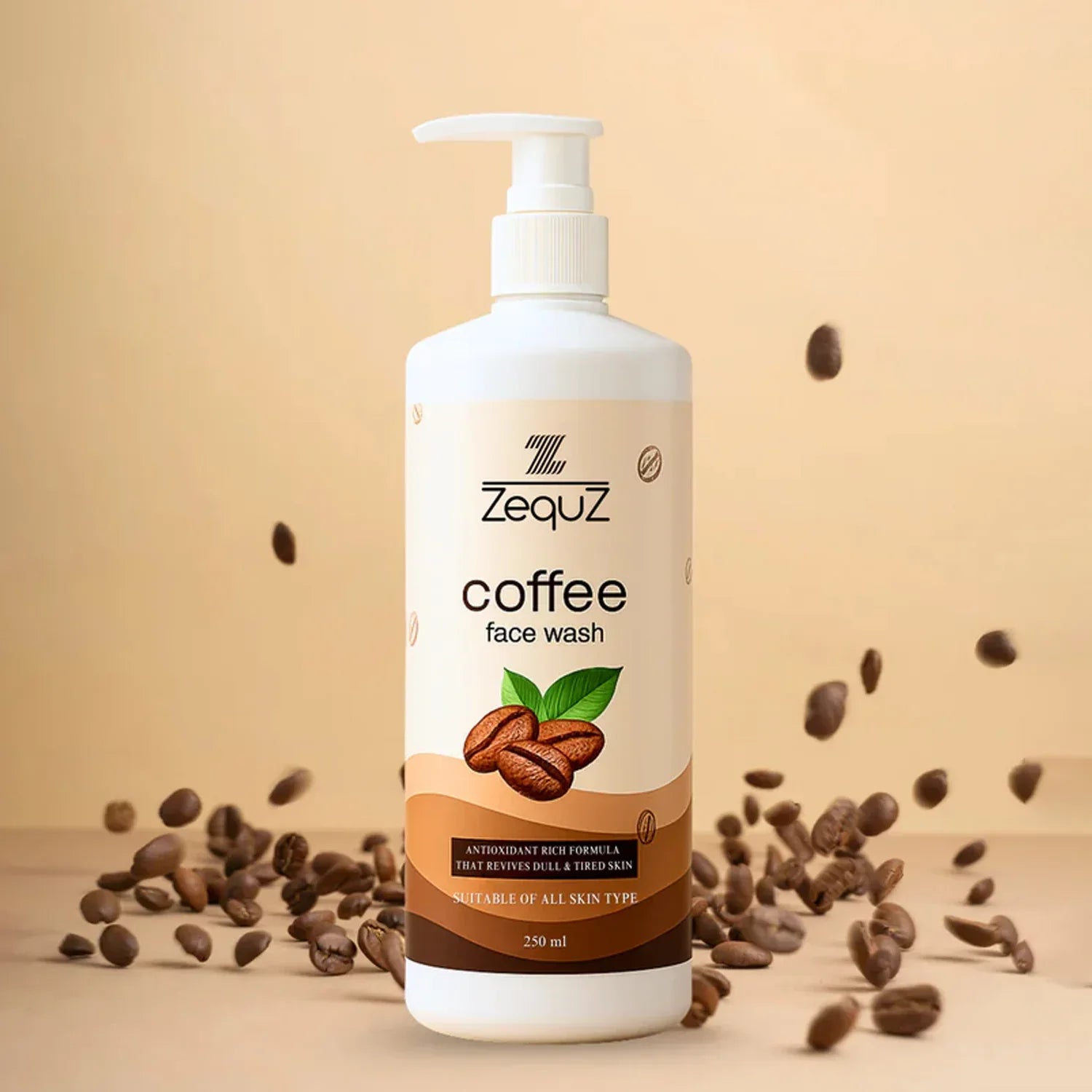 Zequz Coffee Face Wash - (1 Pc 250 Ml) - Zidbik