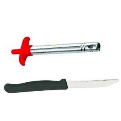 2158 Stainless Steel Electronic Gas Lighter And Knife (2 In 1) - Zidbik