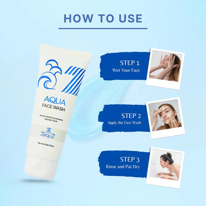 Zequz Aqua Face Wash - (1 Pc 100ml) - Zidbik