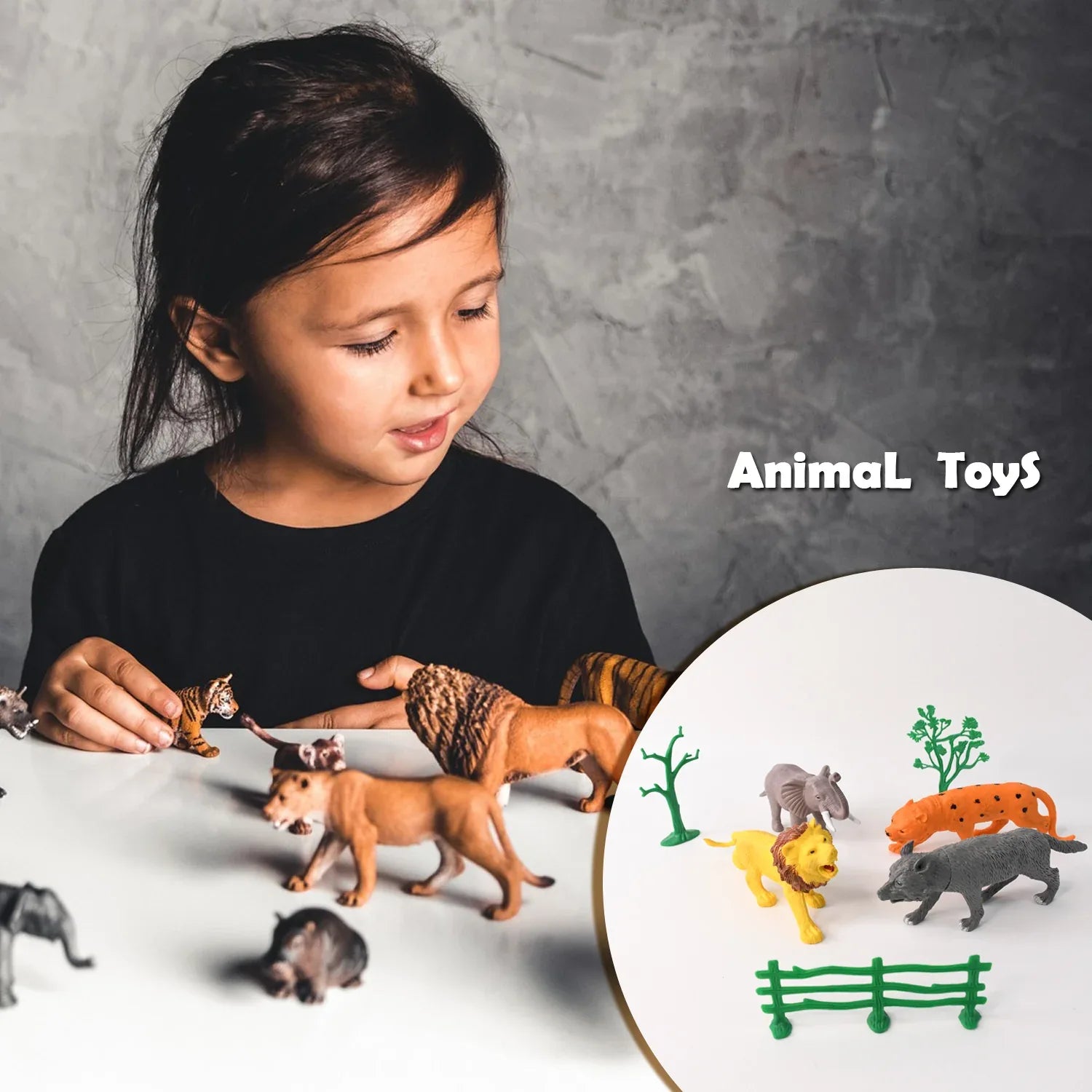 Ttg Small Wild Animal Toy Set For Kids (Pack Of 4 Animals) - Zidbik