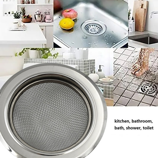0701 Medium Size Stainless Steel Sink Strainer Kitchen Drain Basin Filter Stopper Drainer - Zidbik