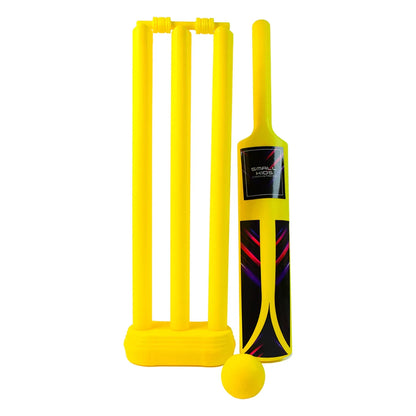 Small Cricket Kit For Boys Girls Cricket Set With 1 Cricket Bat 1 Plastic Ball Bails 3 Stumps With Stand Base - Zidbik
