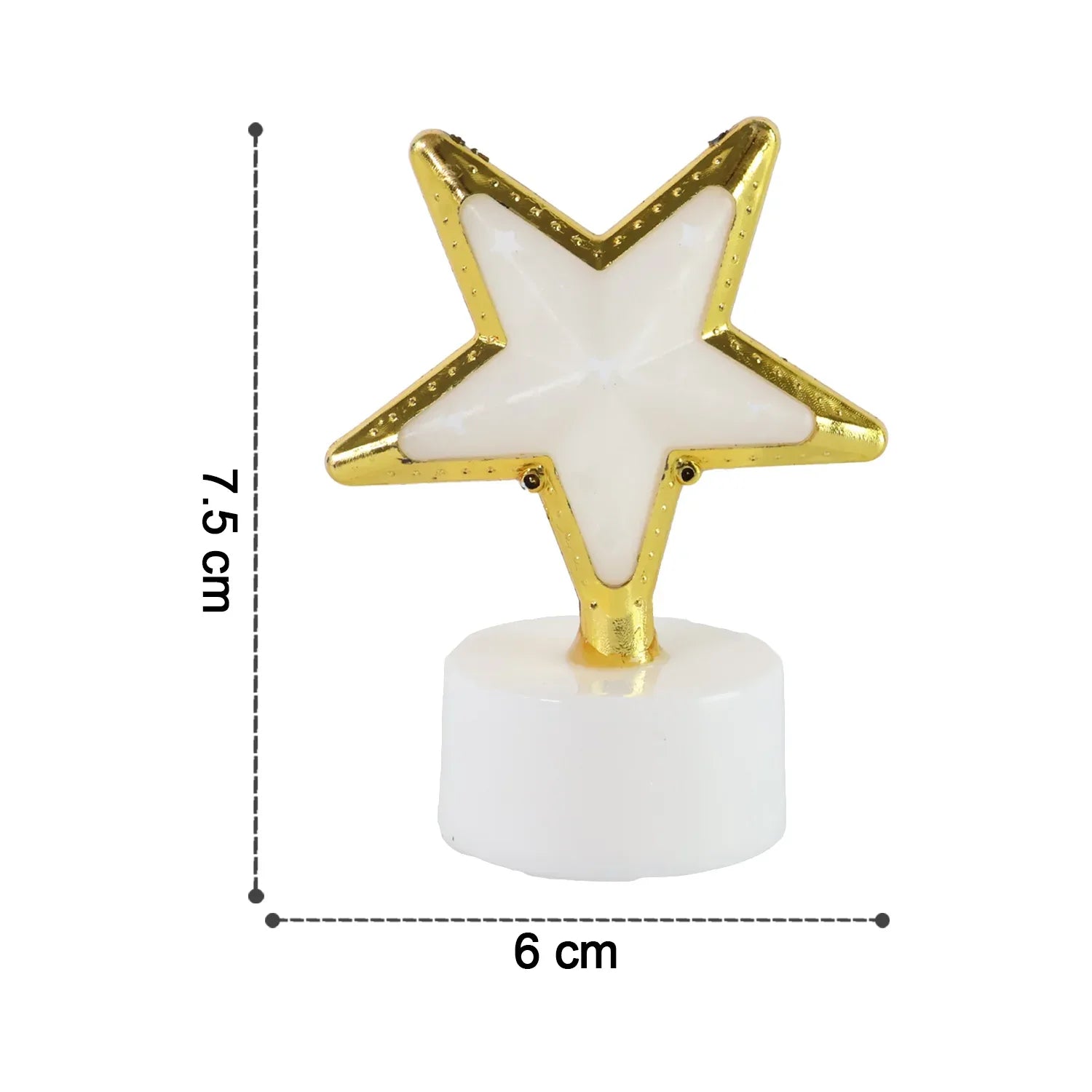 Decorative Star Shaped Flameless Led Candles (4 Pc) - Zidbik
