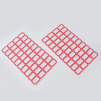Multipurpose Blank Label Sticker Sheets Red Border Self-adhesive Writable Stickers For Bottles (50 Sheet) - Zidbik