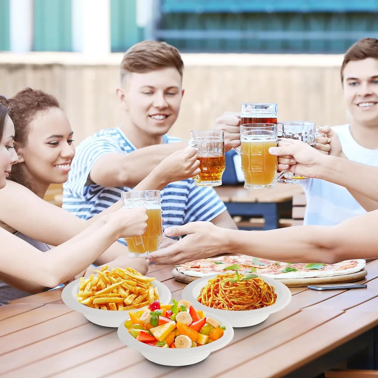 Vegnar Disposable Food Serving Bowl Set Of 10 Pieces 360 Ml Capacity - Zidbik