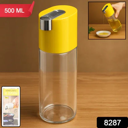 500 Ml Automatic Oil Dispenser Bottle With One-touch Controlled Pour Spout (1 Pc) - Zidbik