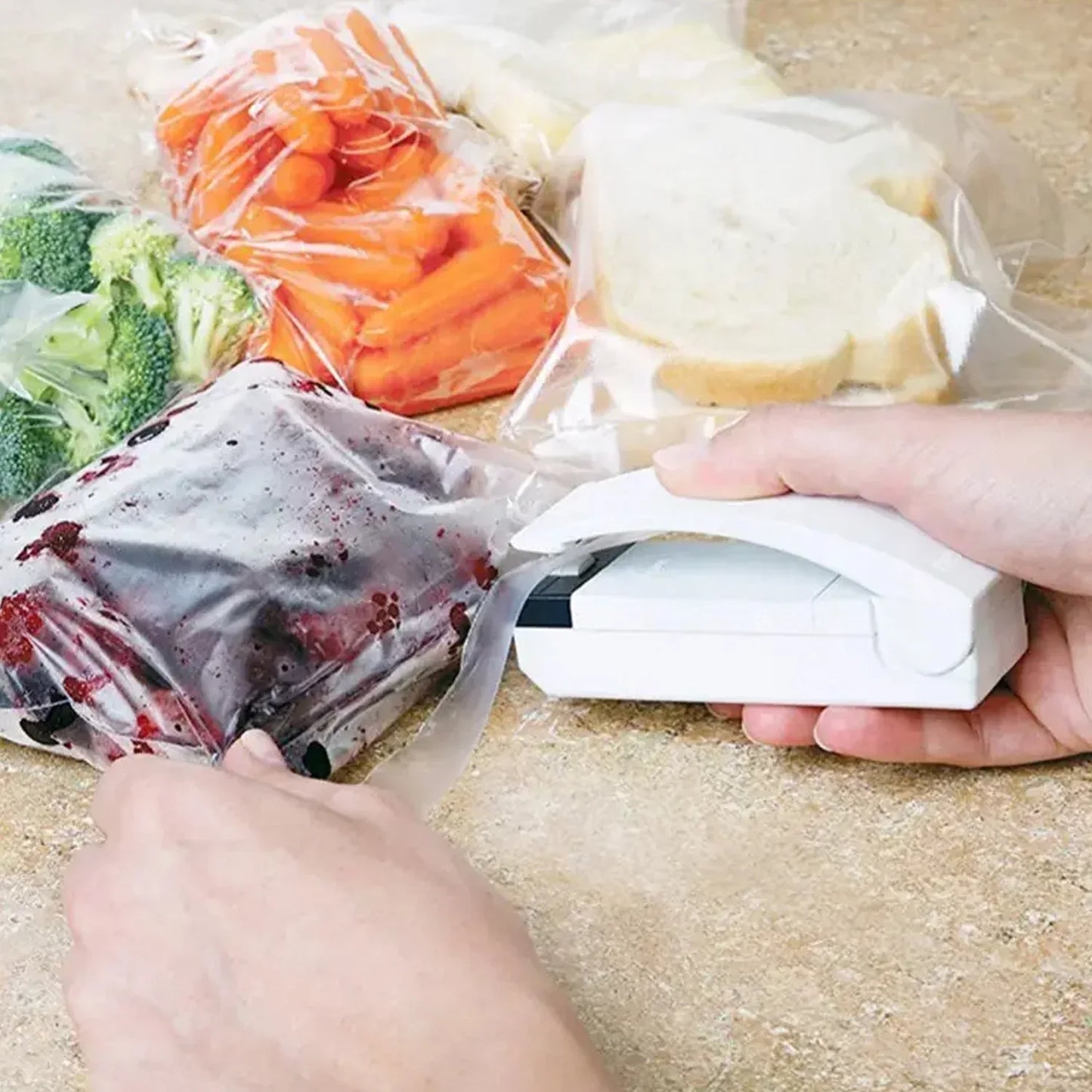 7675a Multifunctional Household Mini Portable Super Sealer Handy Plastic Bag Sealer Sealing Machine - Zidbik