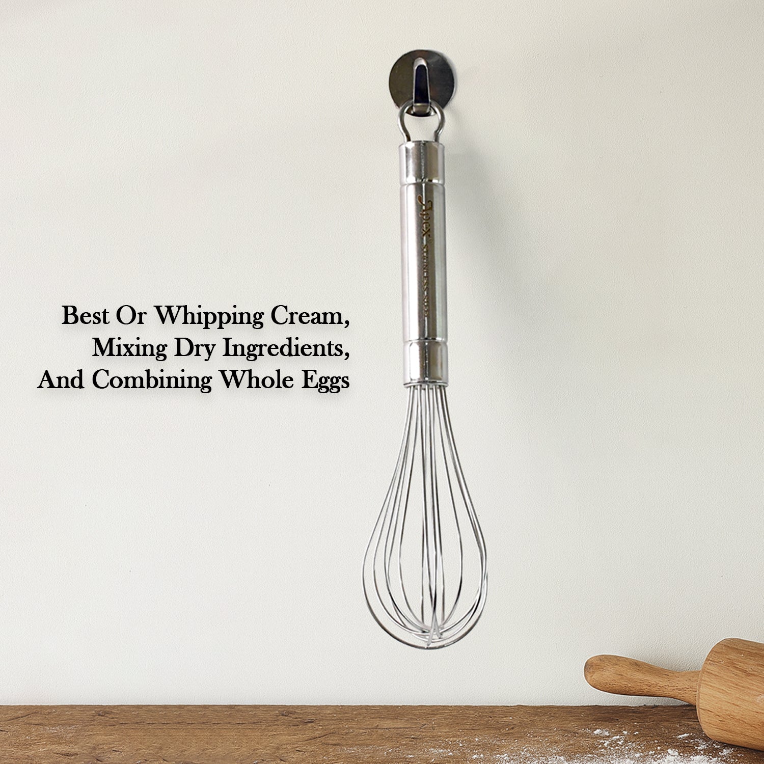 Apex Stainless Steel Small Hand Whisk (1 Pc) - Zidbik