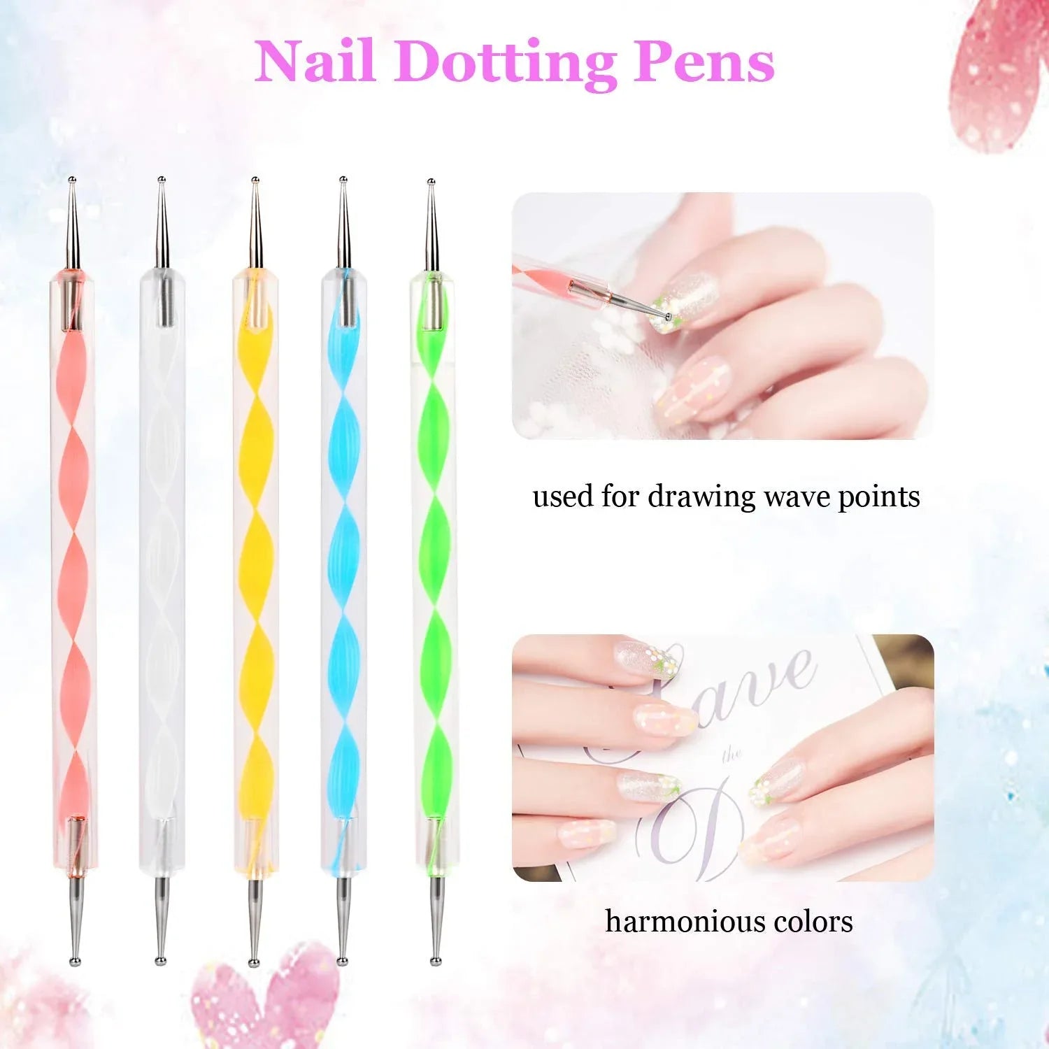 6020 Nail Art Point Pen And Set Used By Womens And Ladies For Their Fashion Purposes. - Zidbik