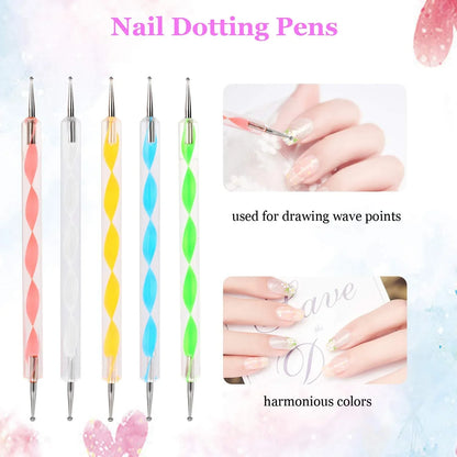 6020 Nail Art Point Pen And Set Used By Womens And Ladies For Their Fashion Purposes. - Zidbik